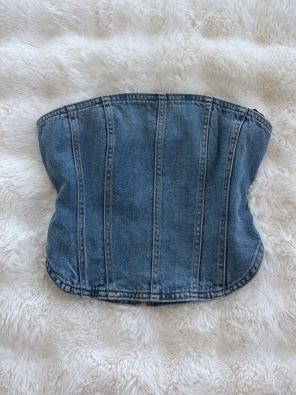 Aritzia Denim Crop Tube Top